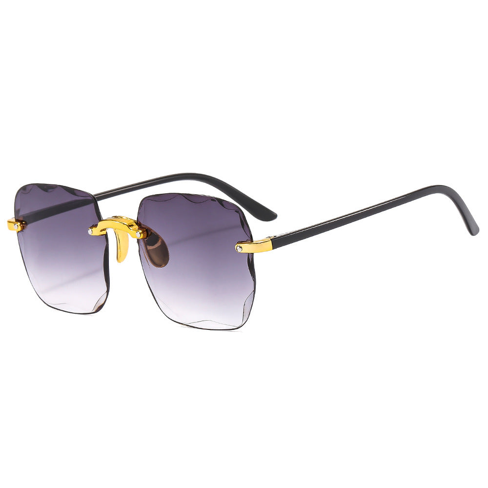 Wholesale Two Color Gradient Square PC Sunglasses